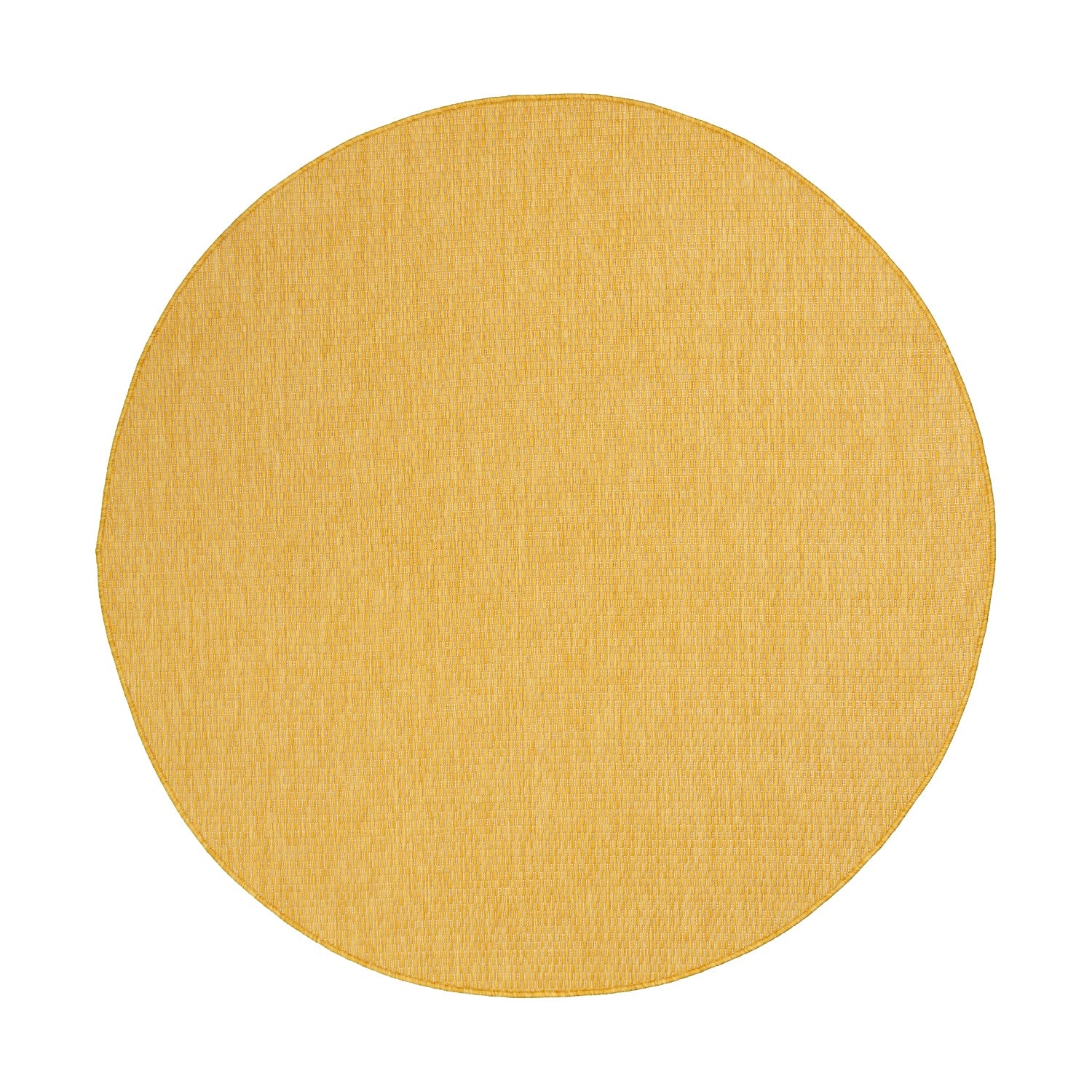 Tapis d'extérieur rond - Costa Jaune Ocre