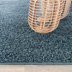 Round High Pile Rug - Lofty Blue