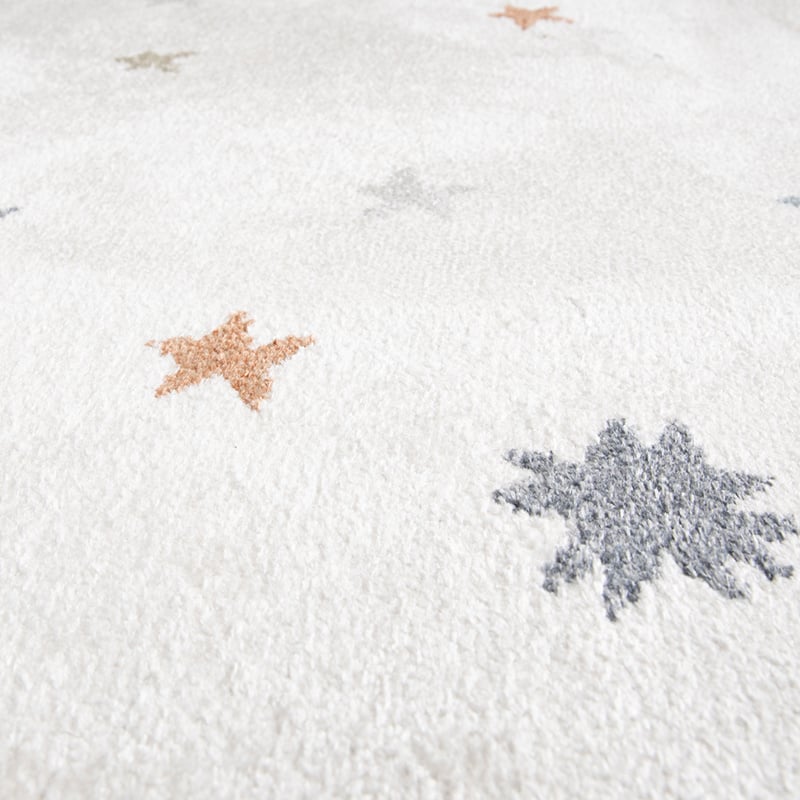 Washable Kids Rug - Ravi Stars Multicolour