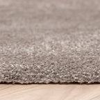 Round Washable Viscose Rug - Vive Taupe