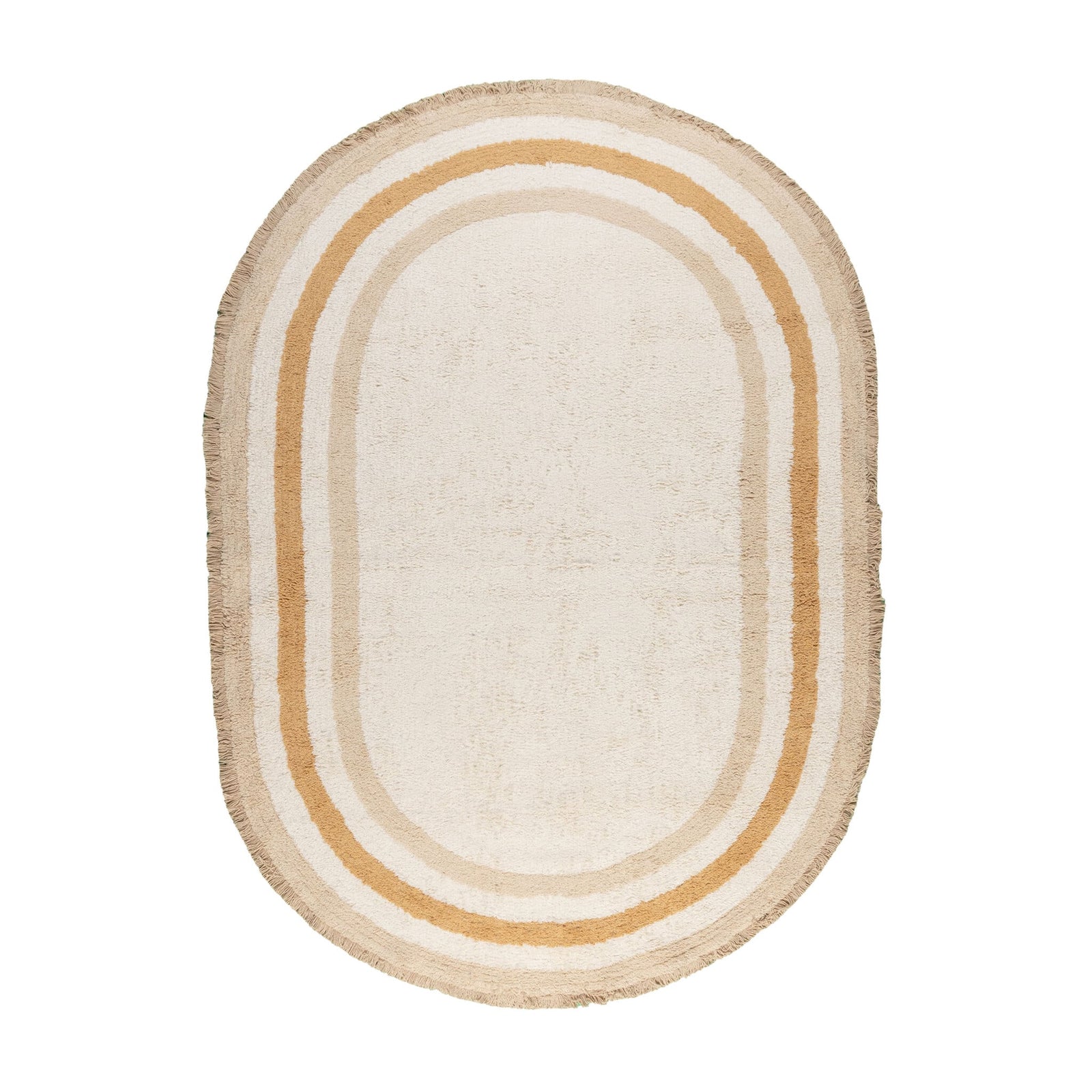 Oval washable children's rug - Milo Beige