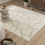 Scandinavian Rug - Yune Stone Cream/Green