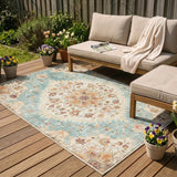 Vintage Outdoor Rug - Santo Mandala Light Blue
