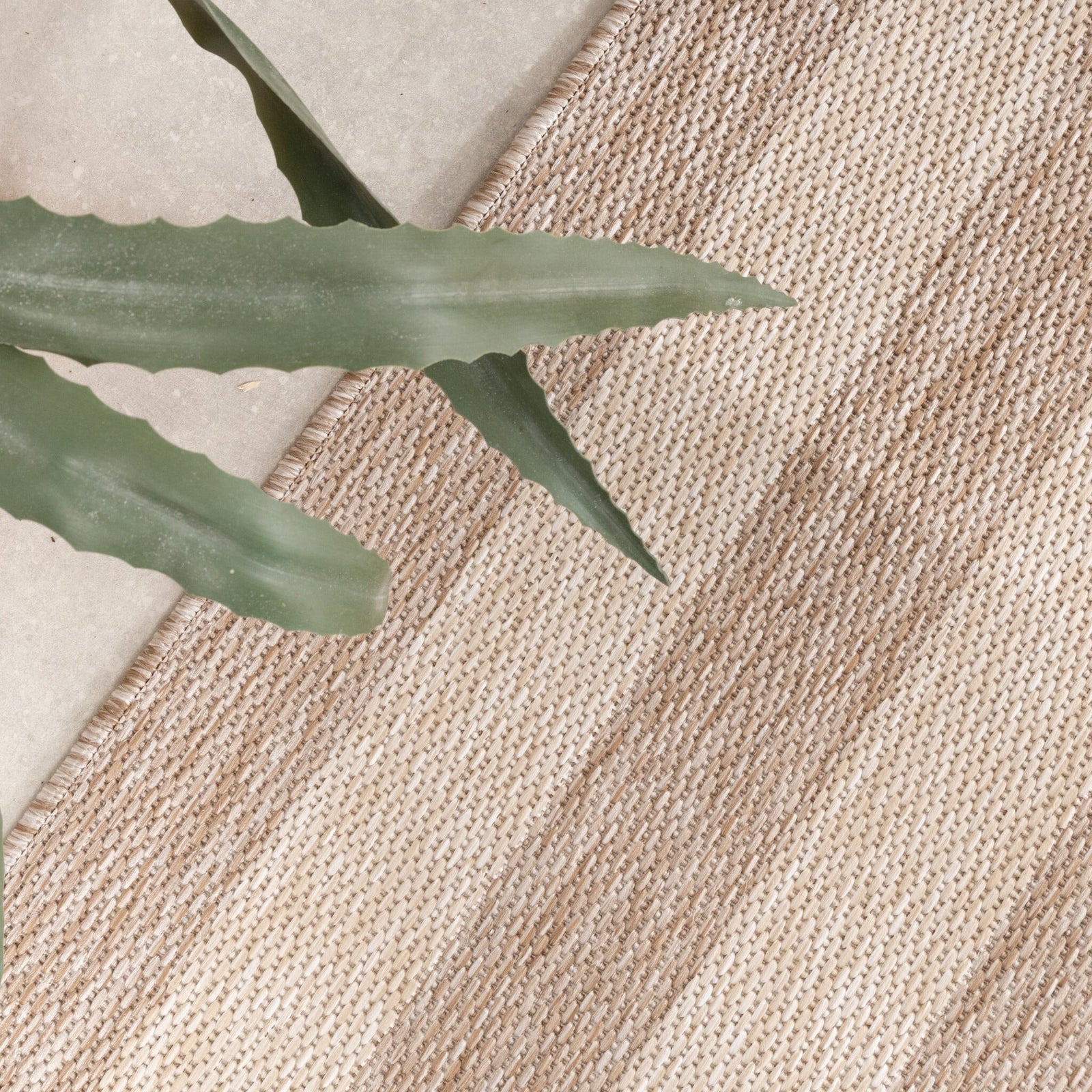 In- & Outdoor Rug – Sierra Frame Beige/Cream