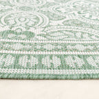 Round Outdoor Rug - Summer Oriental Green