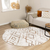 Round Berber Rug - Blend Diamond Terra