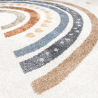 Round Washable Kids Rug - Ravi Rainbow Multicolour