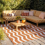 Outdoor Rug - Summer Waves Terracotta