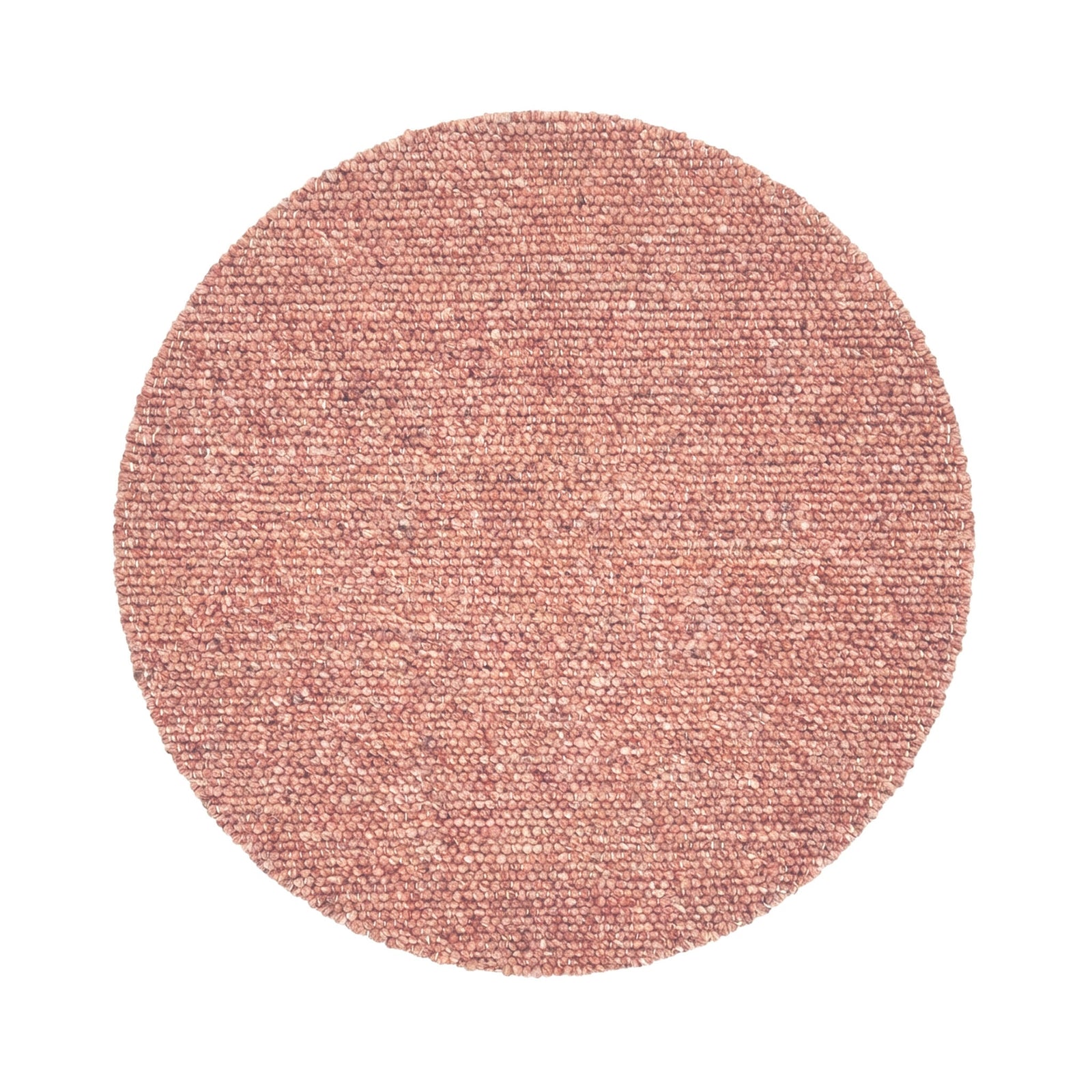 Round Wool Rug – Feline Terracotta