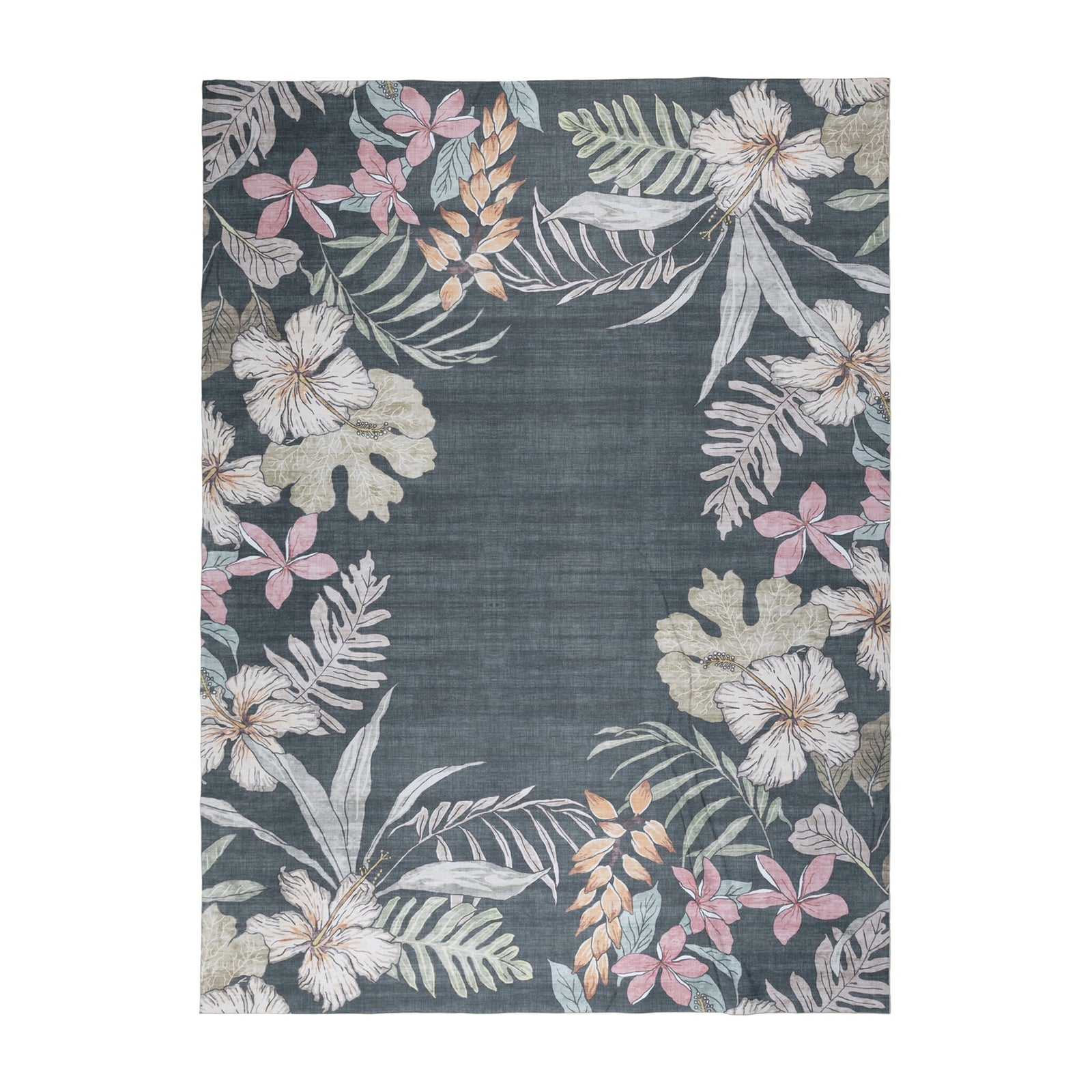 Outdoor rug flowers - Poppy Green