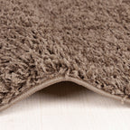 Round High Pile Rug - Solid Taupe