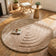 Round High Pile Rug - Carvy Curves Taupe