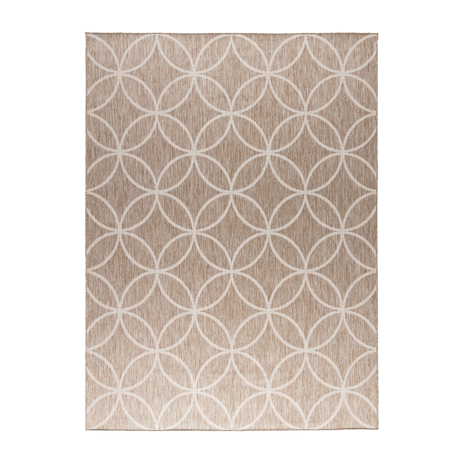 Geometric Outdoor Rug – Faro Ripple Beige