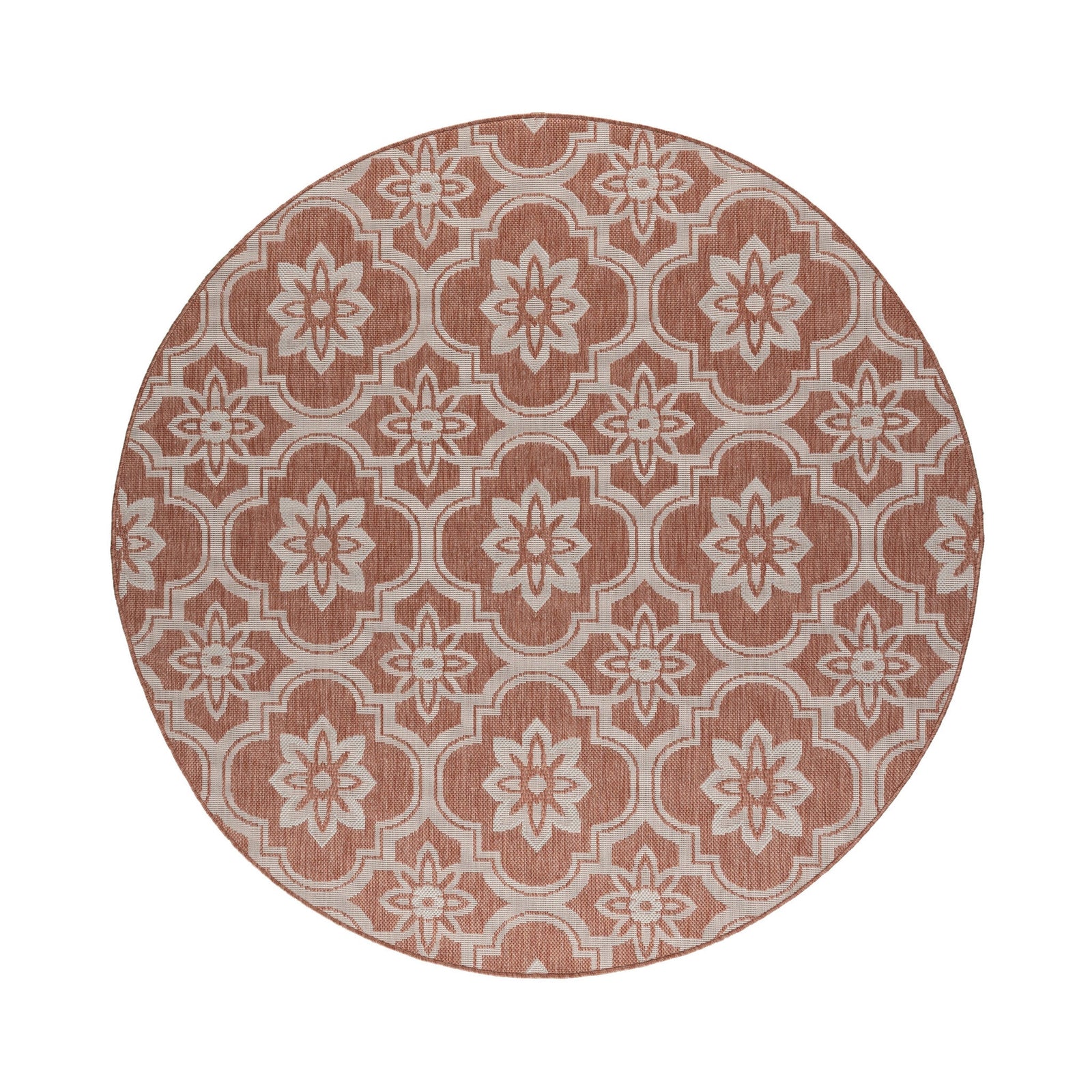 Round Outdoor Rug – Rio Flower Pink
