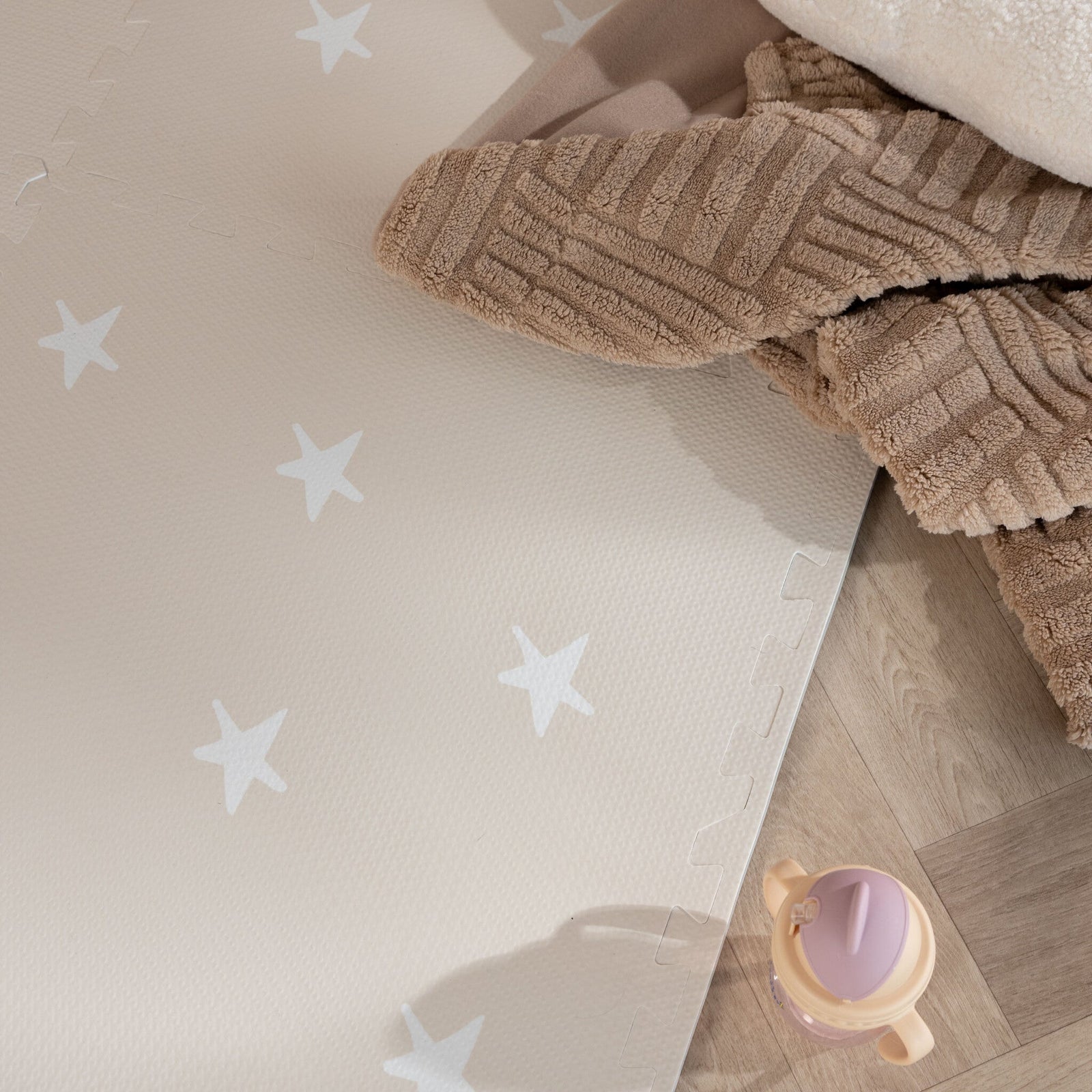 Foam Puzzle Mat – Alfie Stars Grey/Beige