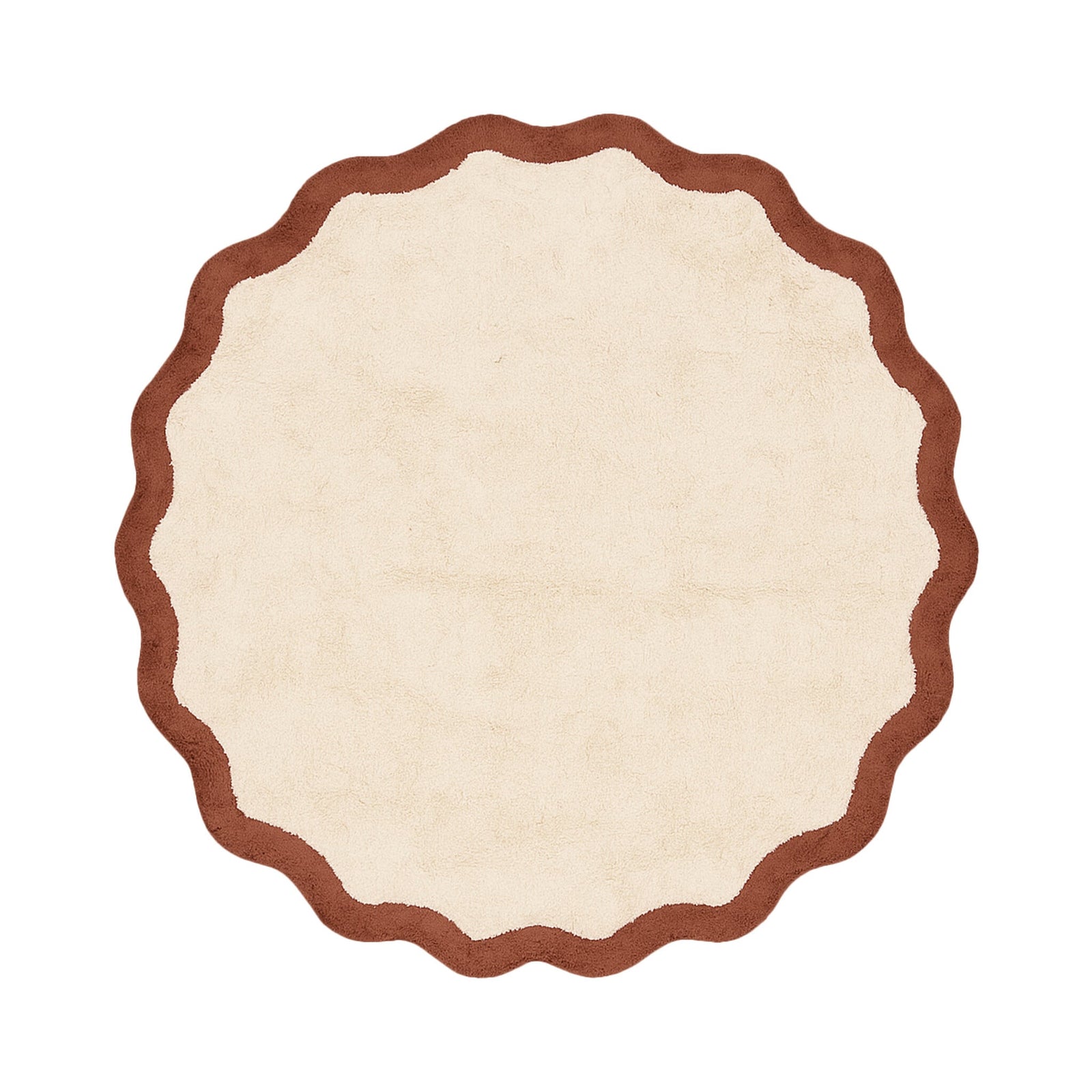Round Washable Rug – Hazy Brown/Cream