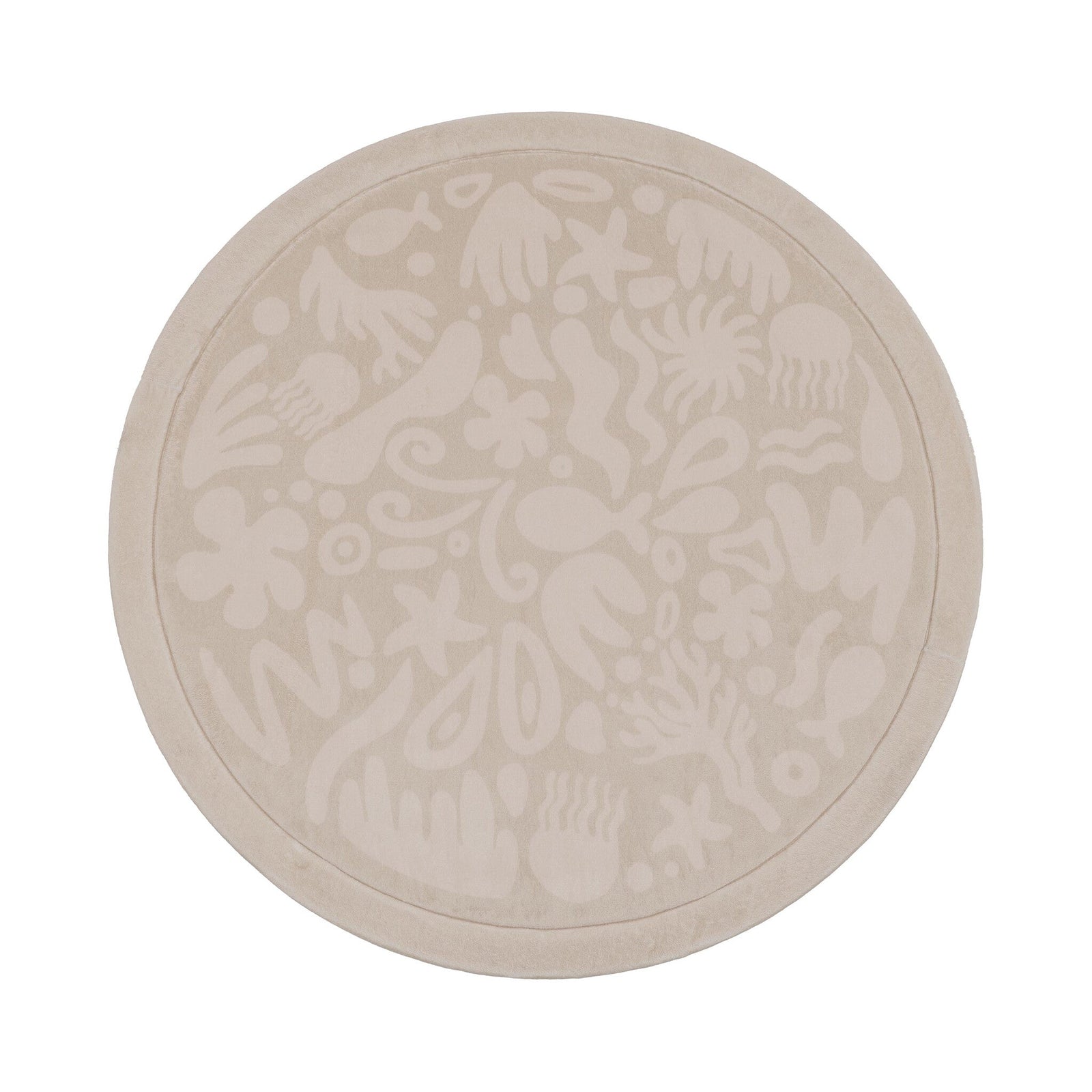 Round washable play mat - Flo Beige