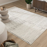 Scandinavian Rug - Yune Lines Cream/Black