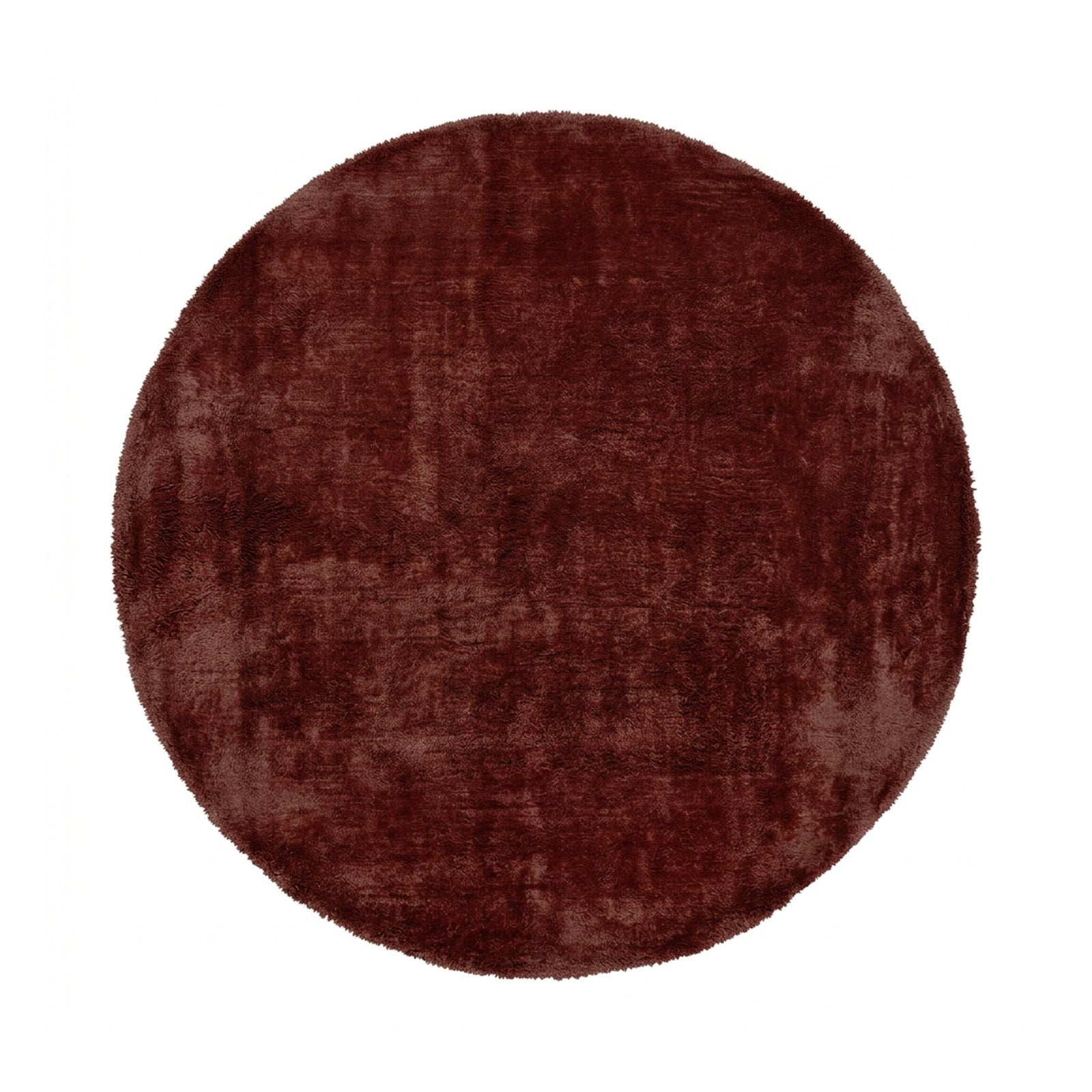 Round wool rug - Leone Red