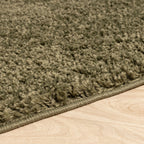 Round High-Pile Rug – Wish Green
