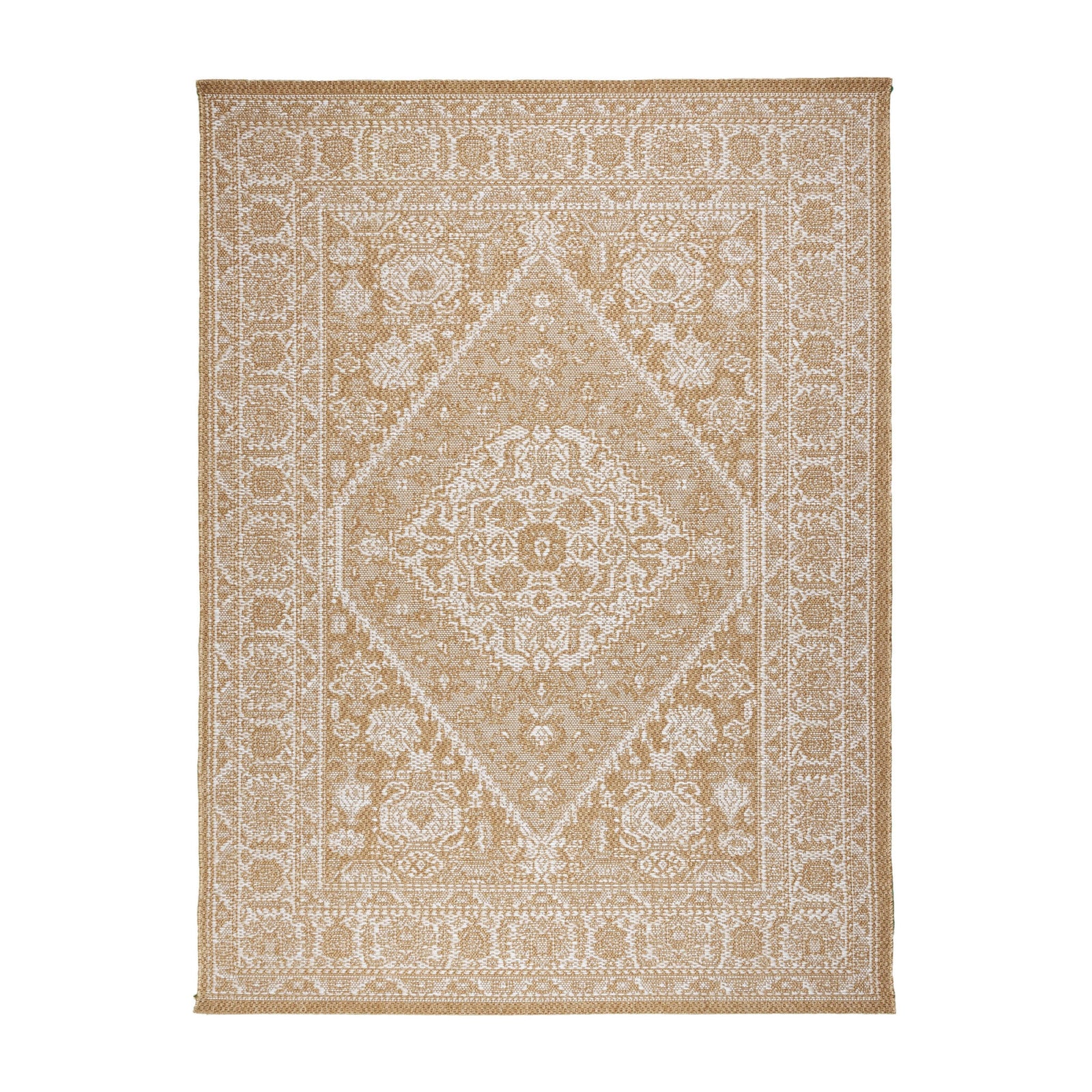 Jute Outdoor Rug - Daisy Medaillon White