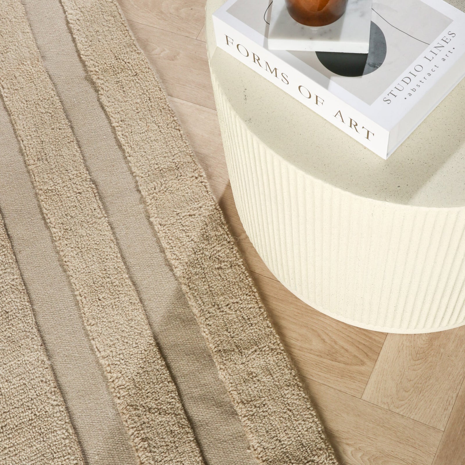 Wool Rug – Judith Border Greige