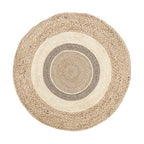Round Jute Rug - Mirai Border White/Blend