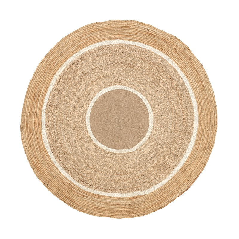 Tapis rond en jute - Mirai Circle Blanc/Naturel