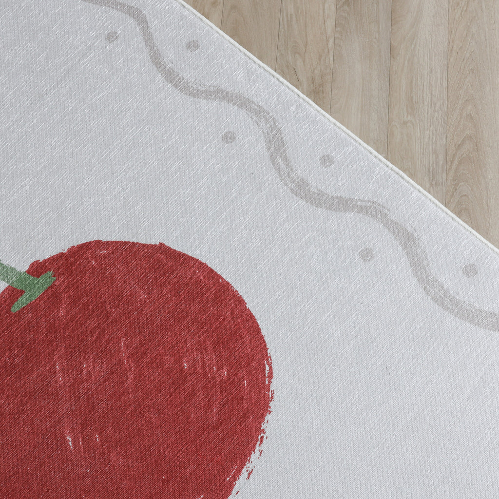 Tapis enfant lavable - Mick Cerise Rouge
