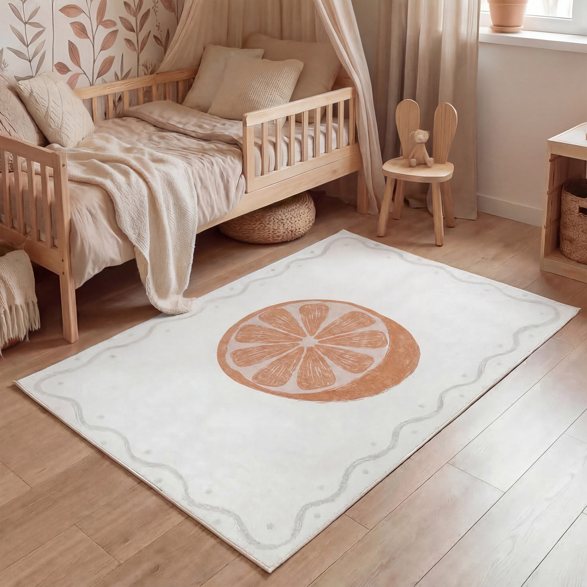 Washable children's rug - Mick Sinaasappel Orange