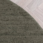 Tapis berbère rond - Aicha Vert foncé