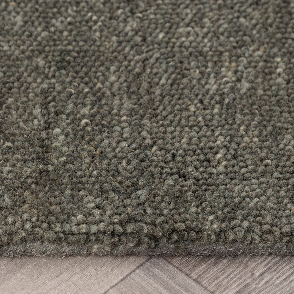 Tapis berbère rond - Aicha Vert foncé