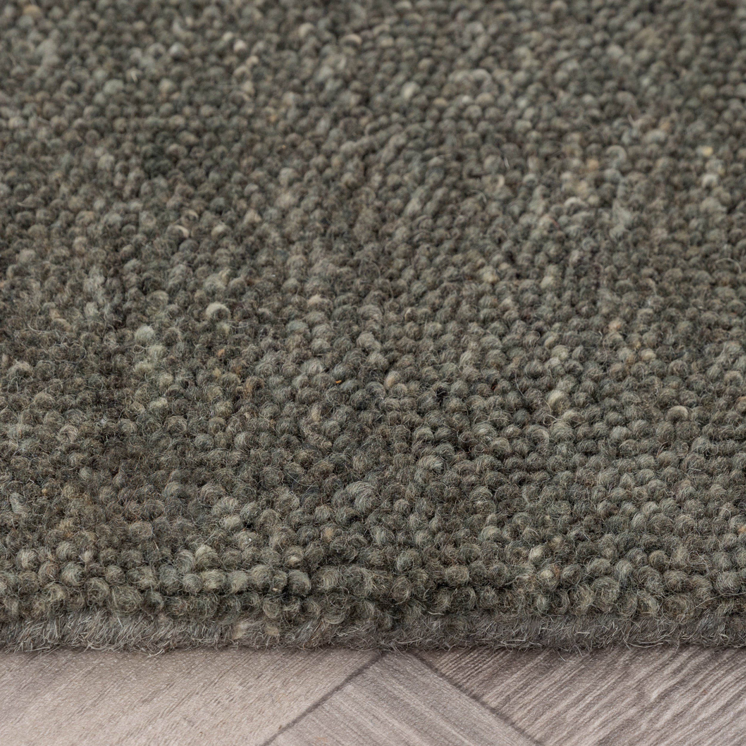 Tapis berbère rond - Aicha Vert foncé