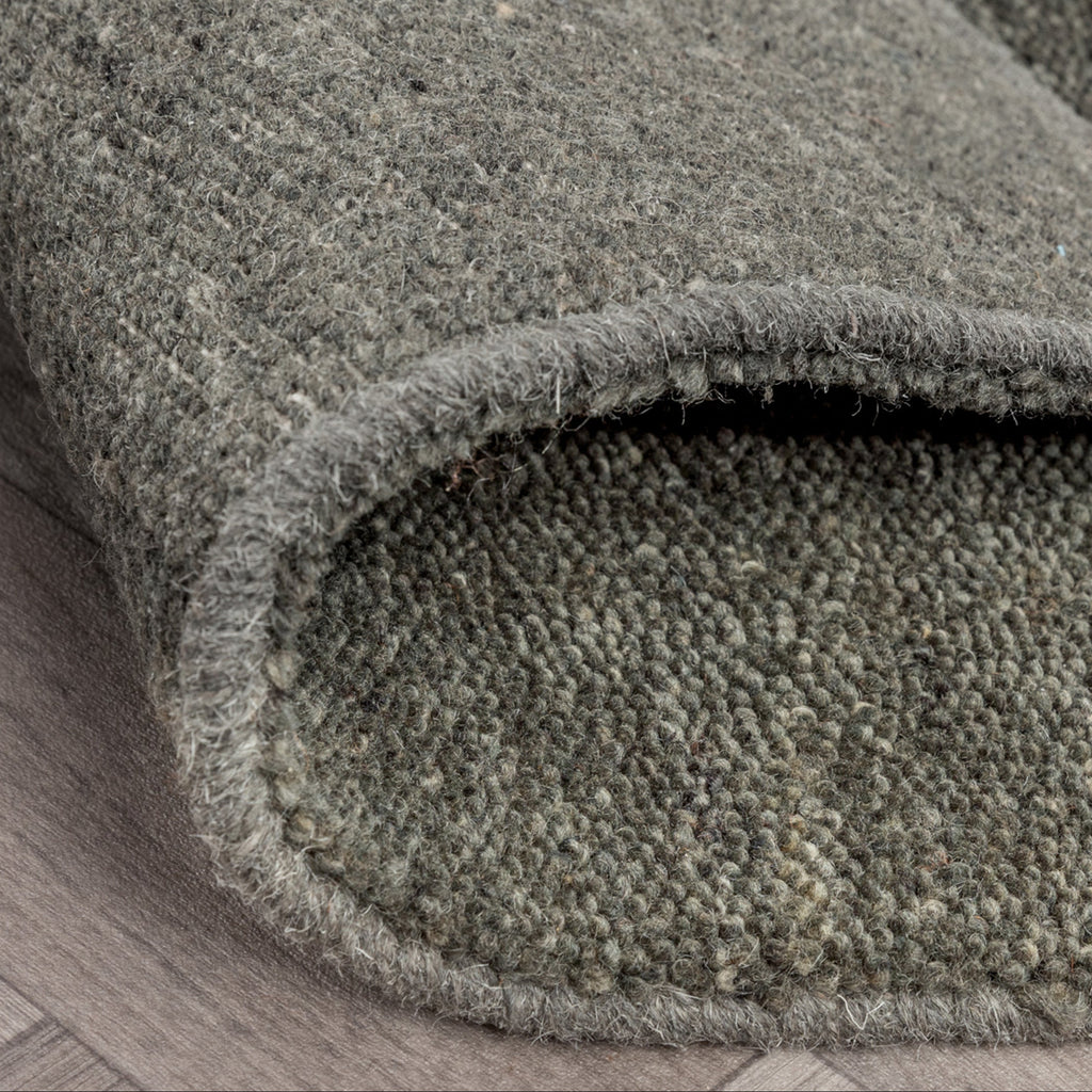 Tapis berbère rond - Aicha Vert foncé