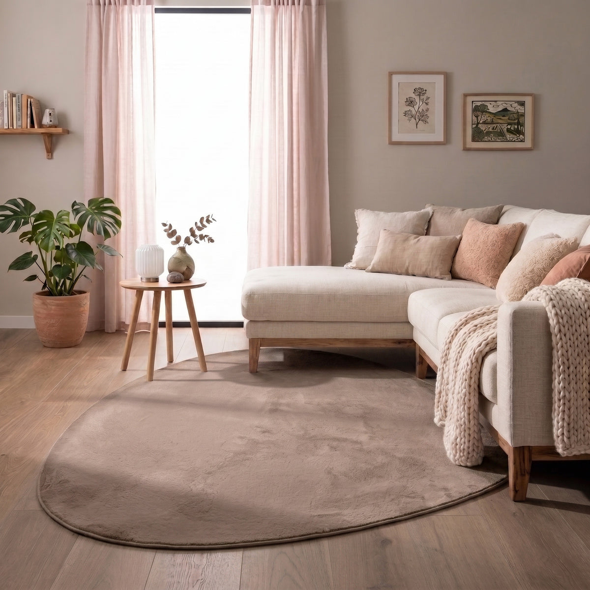 Soft Low-Pile Rug – Cozy Pebble Taupe