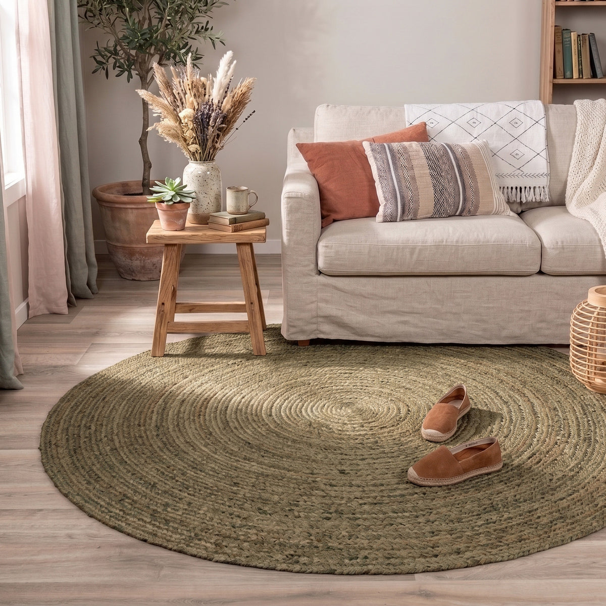 Jute Rug - Fair Round Green