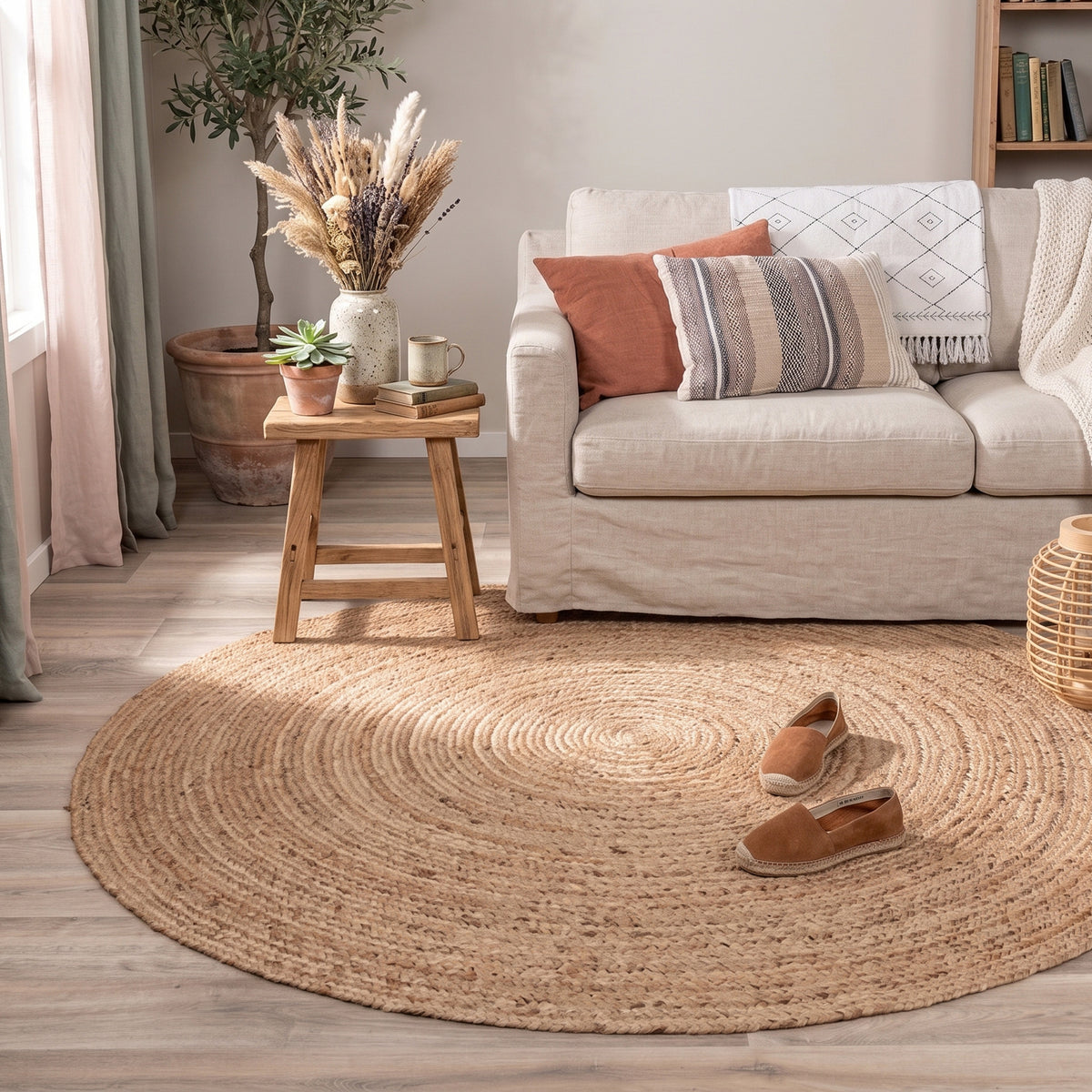 Tapis en jute - Fair Rond Naturel