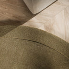 Tapis rond - Isara Border Vert Olive