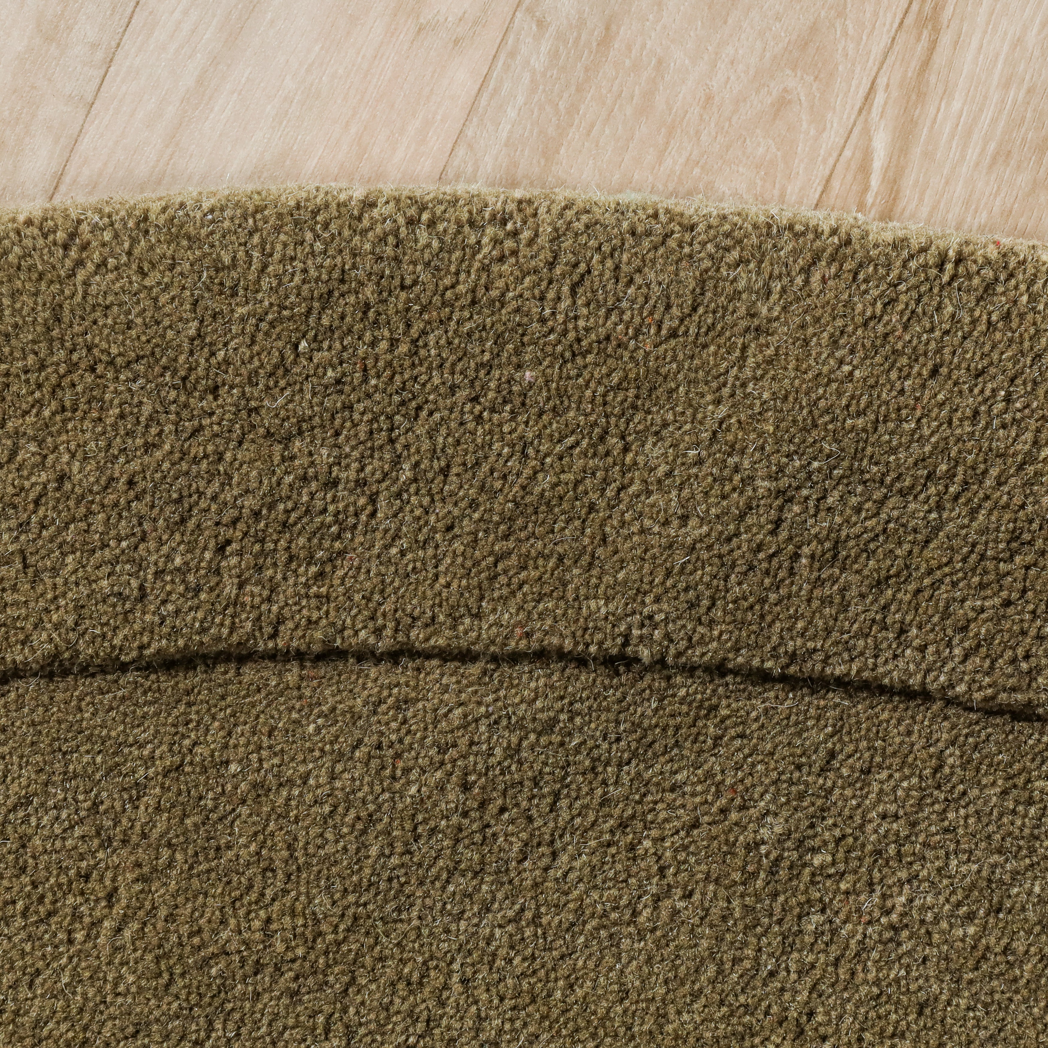 Tapis rond - Isara Border Vert Olive
