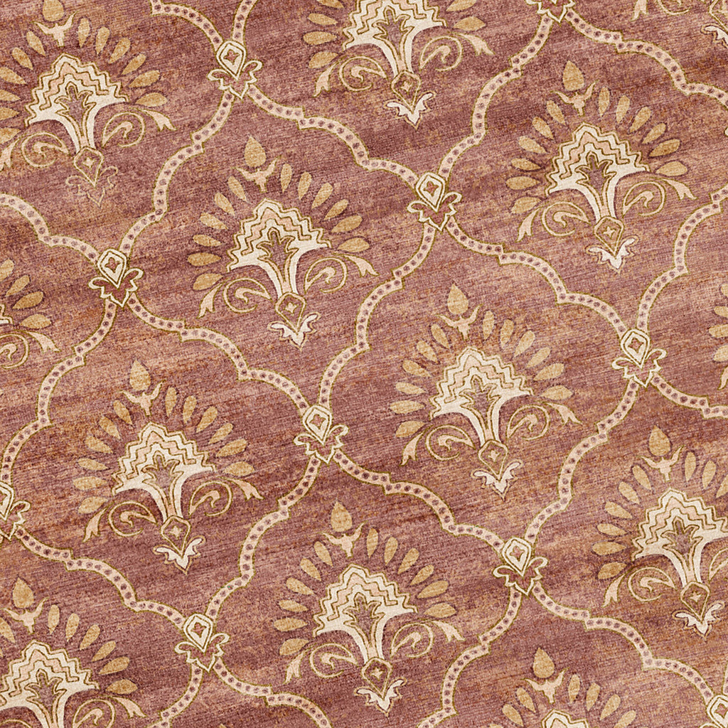 Tapis vintage - Sage Grid Terracotta