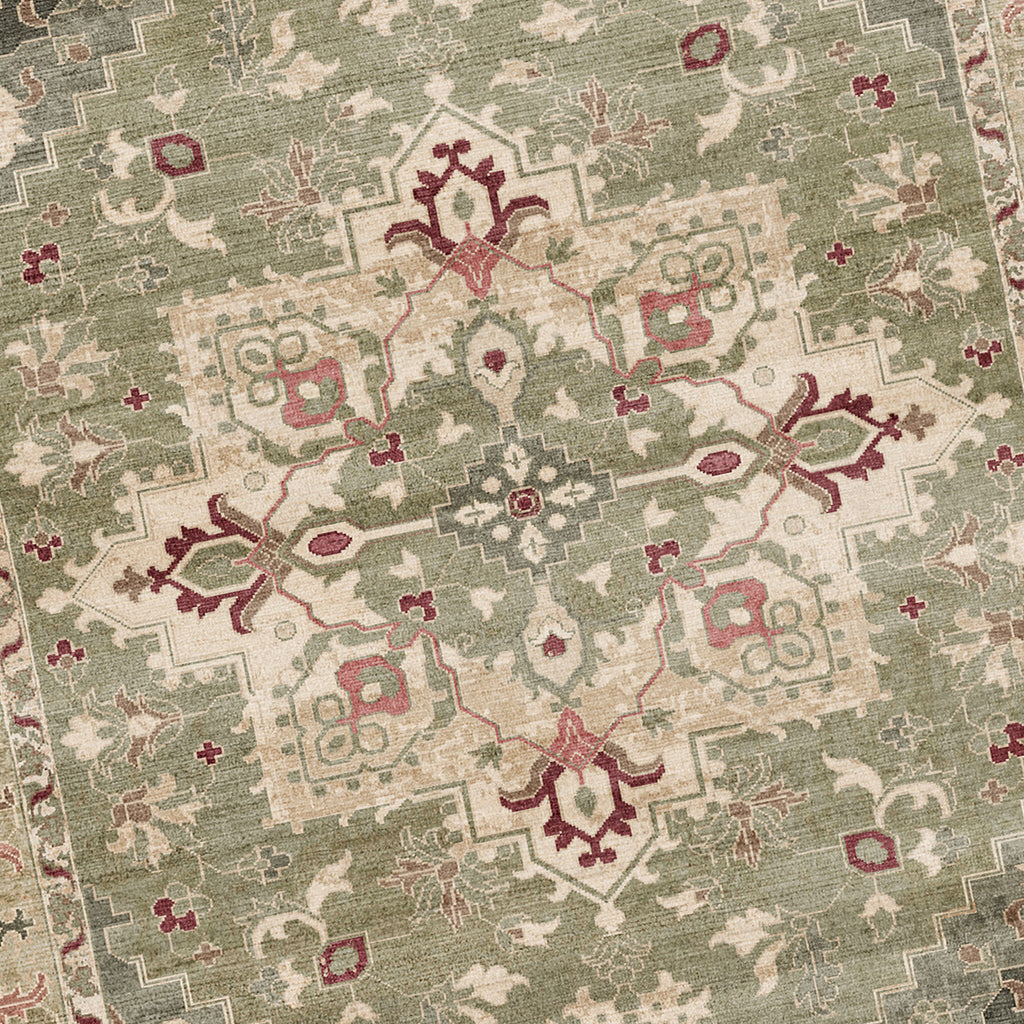 Tapis vintage - Sage Medallion Vert