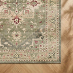 Tapis vintage - Sage Medallion Vert