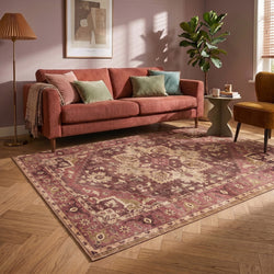 Tapis vintage - Sage Medallion Red
