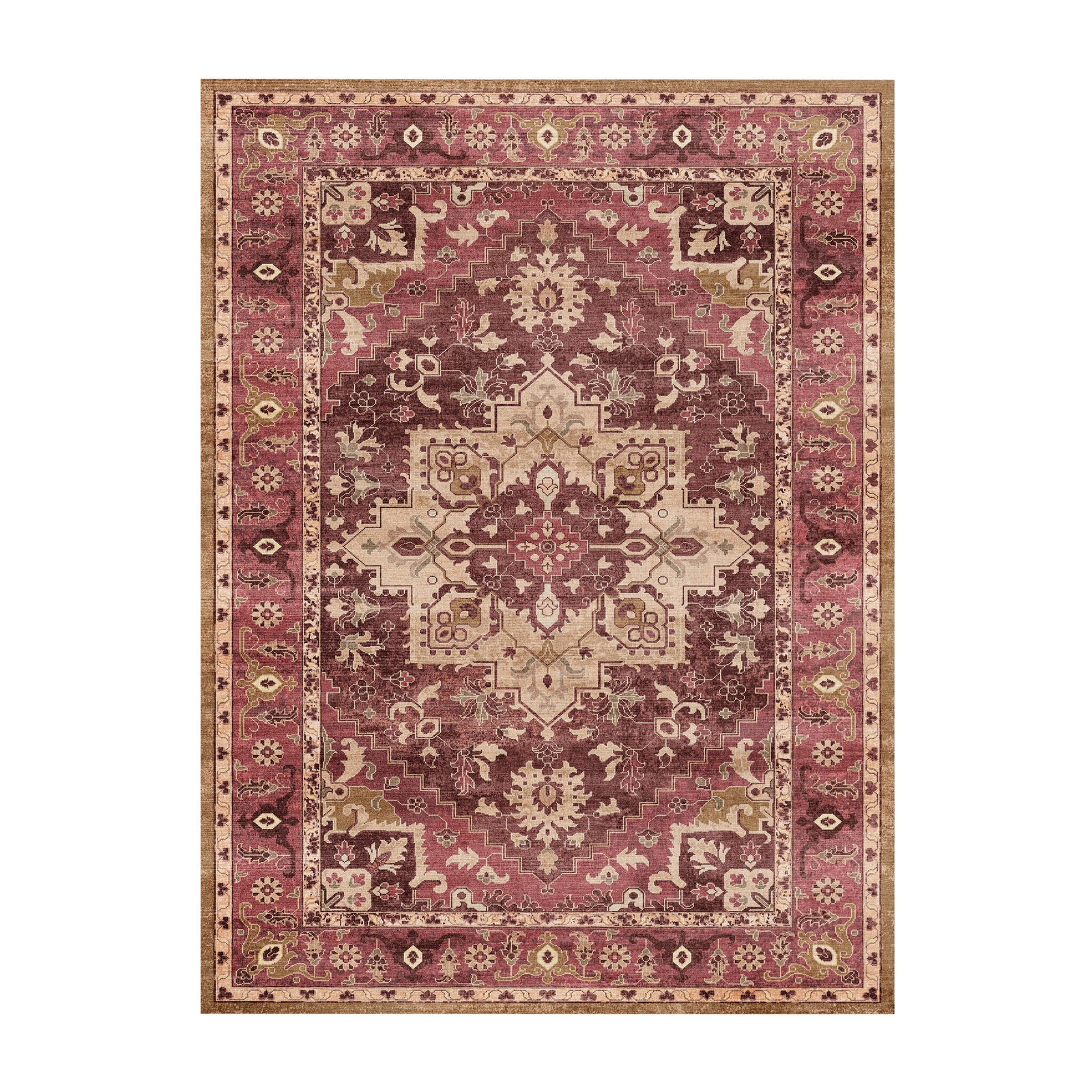 Tapis vintage - Sage Medallion Red