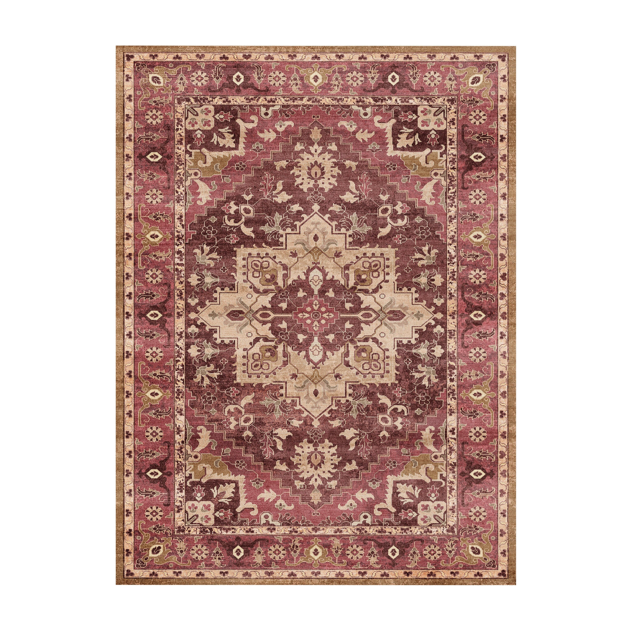 Tapis vintage - Sage Medallion Red