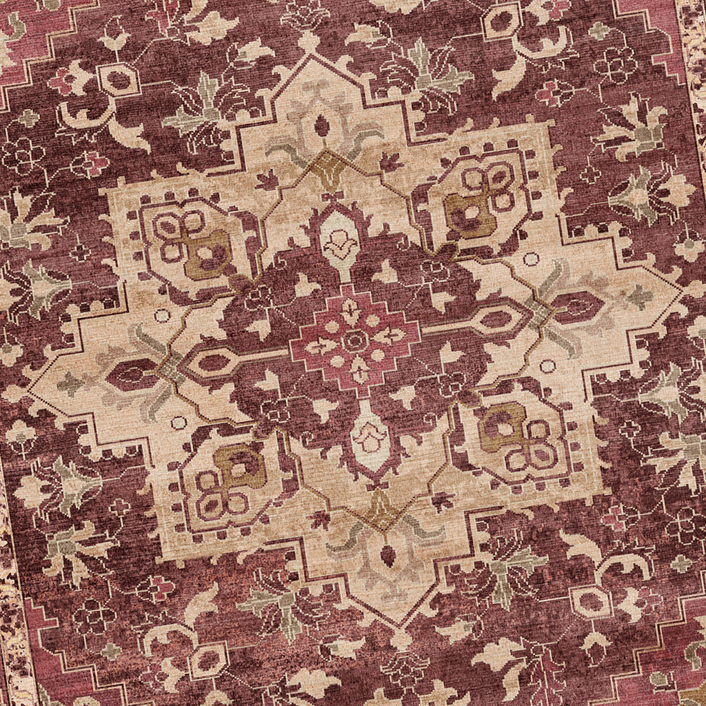 Tapis vintage - Sage Medallion Red