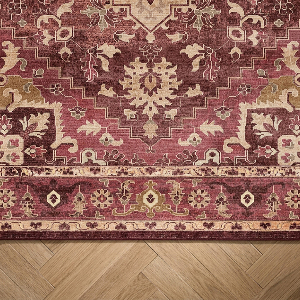 Tapis vintage - Sage Medallion Red