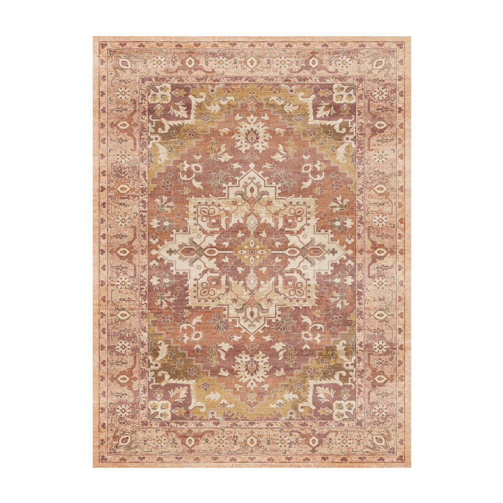 Tapis vintage - Sage Medallion Terracotta