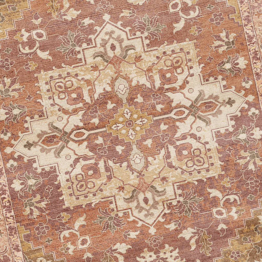 Tapis vintage - Sage Medallion Terracotta