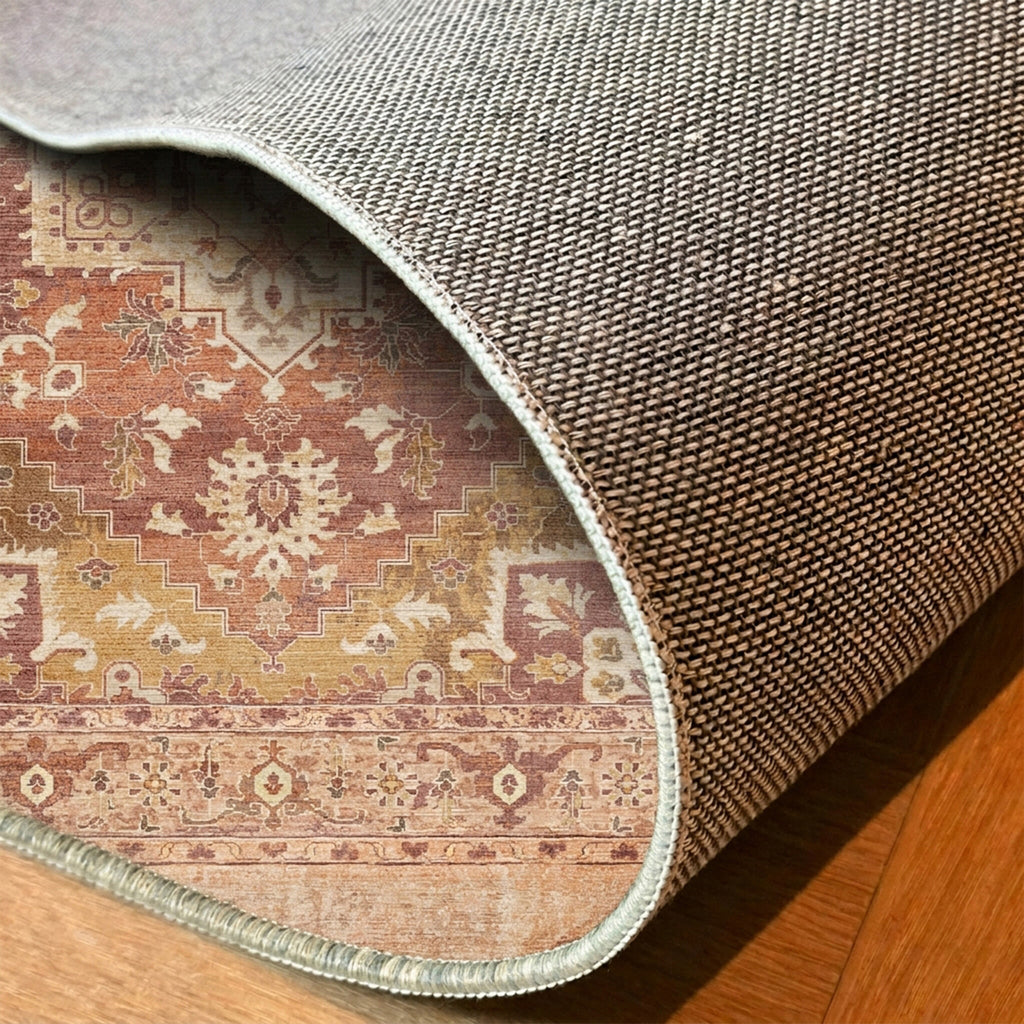 Tapis vintage - Sage Medallion Terracotta